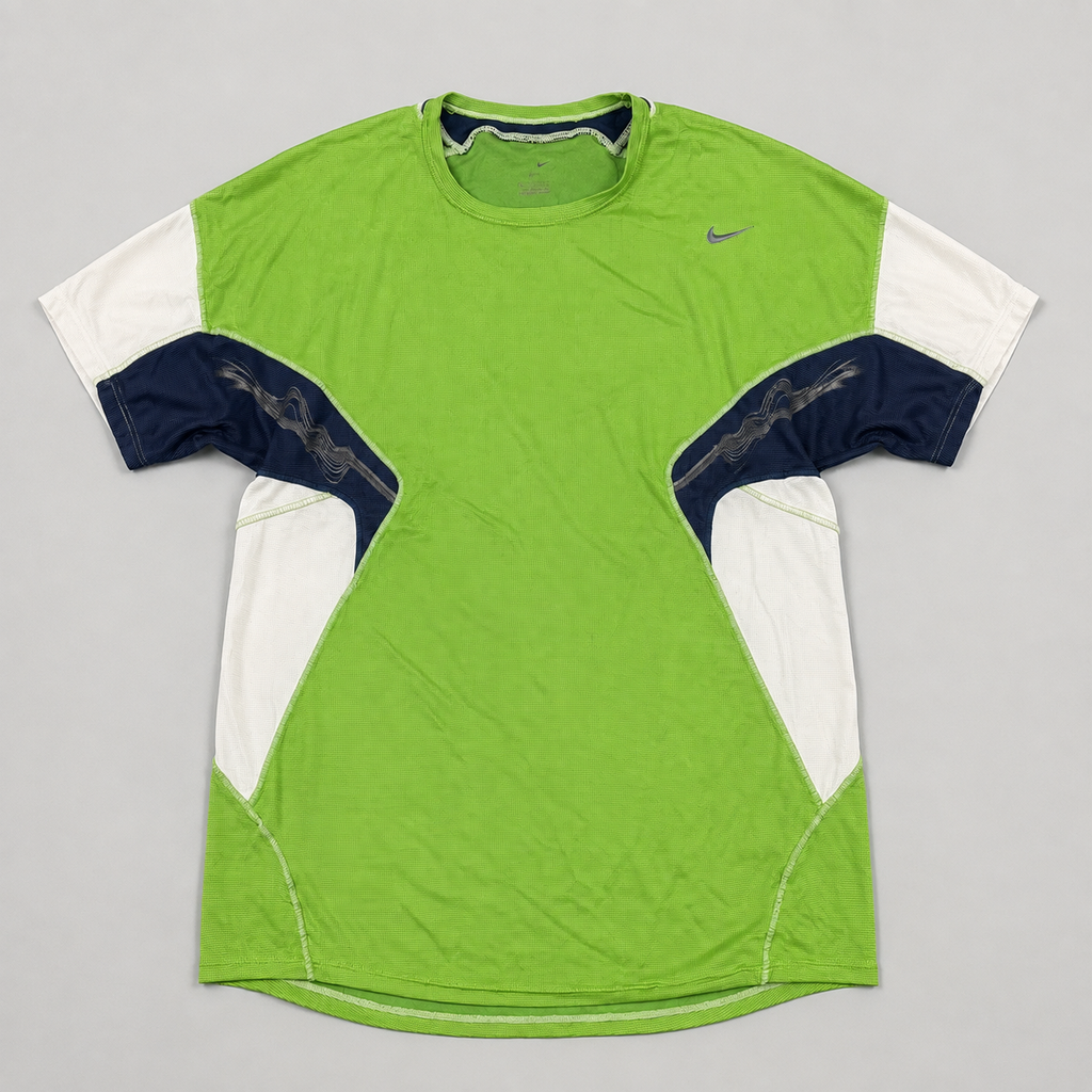 y2k Nike dri-fit activewear t-shirt men's medium green gym tee