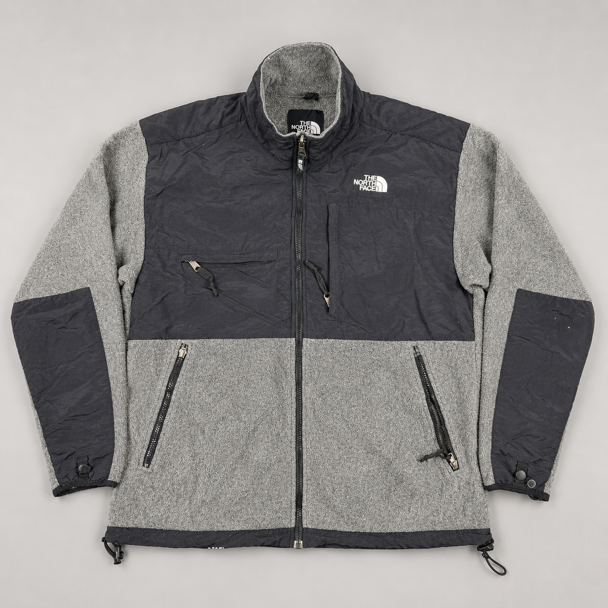Vintage The North Face Denali Jacket Mens L Black Grey Fleece