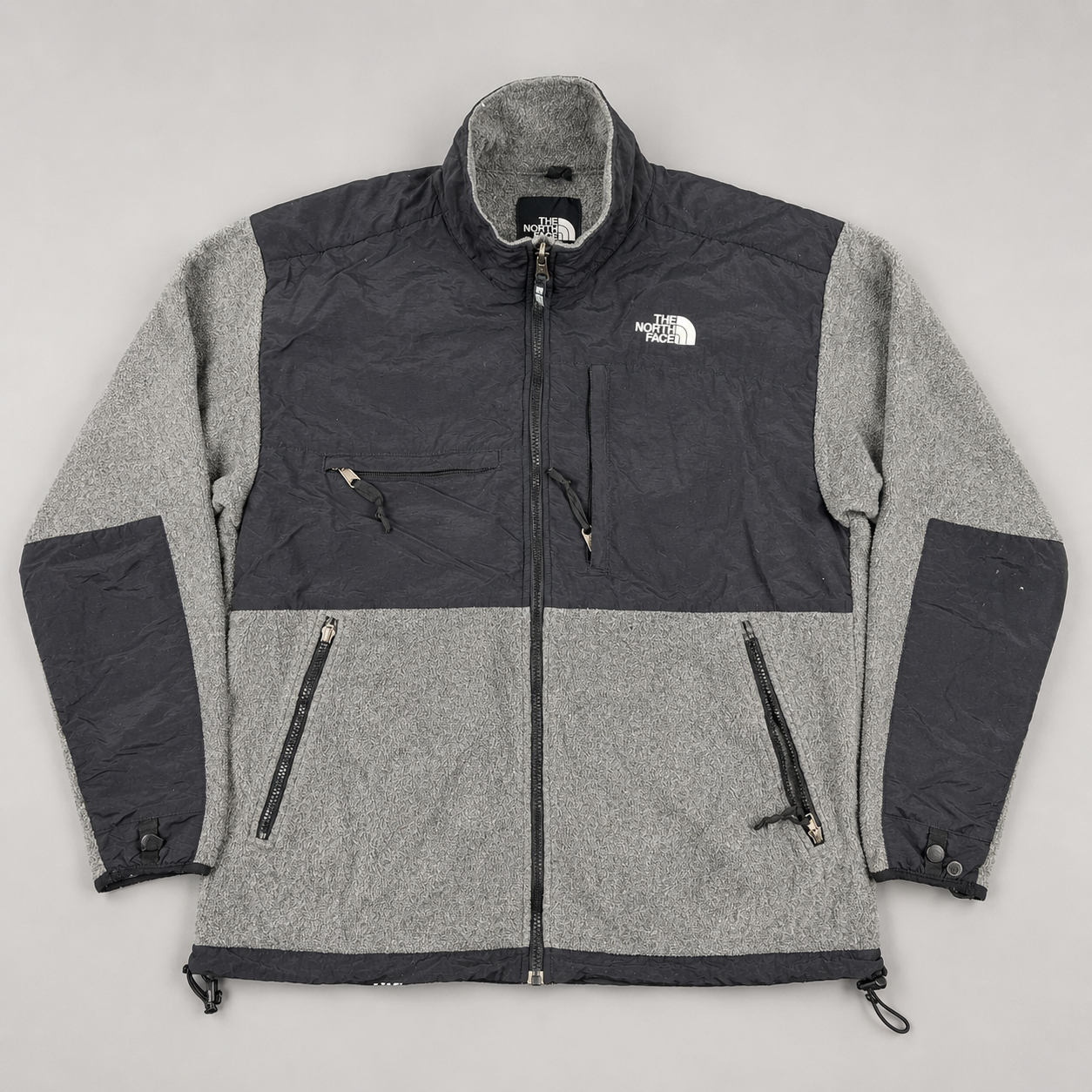 Vintage The North Face Denali Jacket Mens L Black Grey Fleece