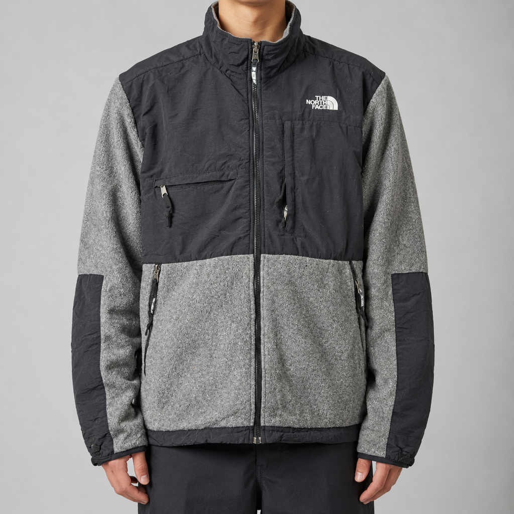 Vintage The North Face Denali Jacket Mens L Black Grey Fleece