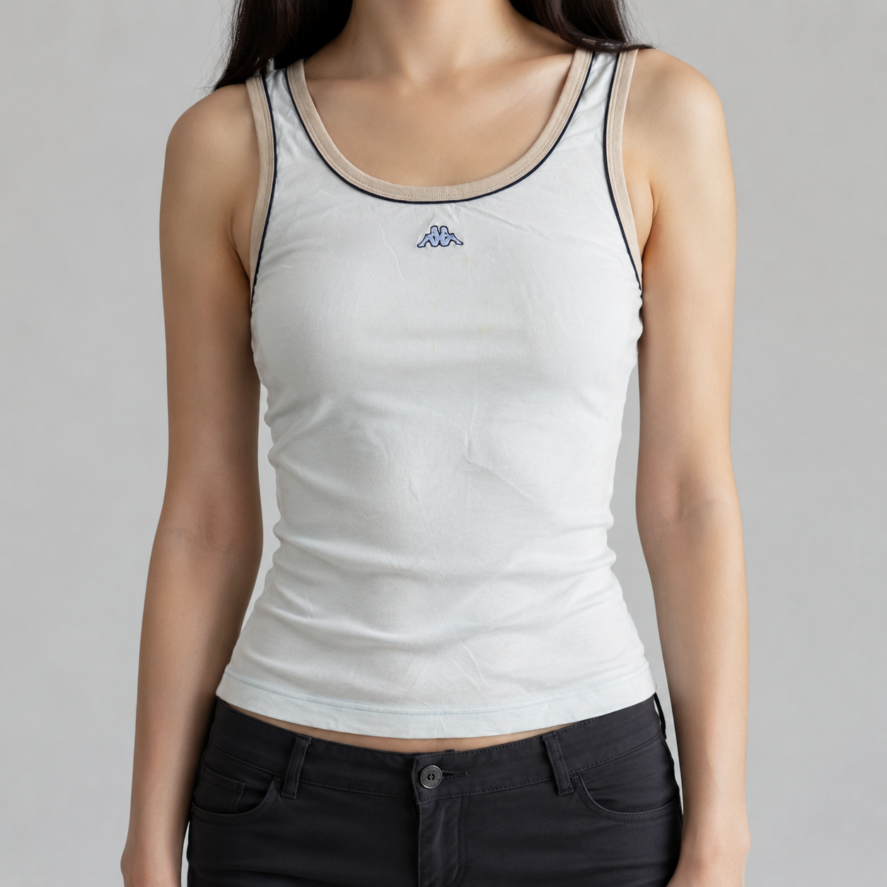 2000s Kappa Tank Top Women's Small Baby Blue Activewear Singlet