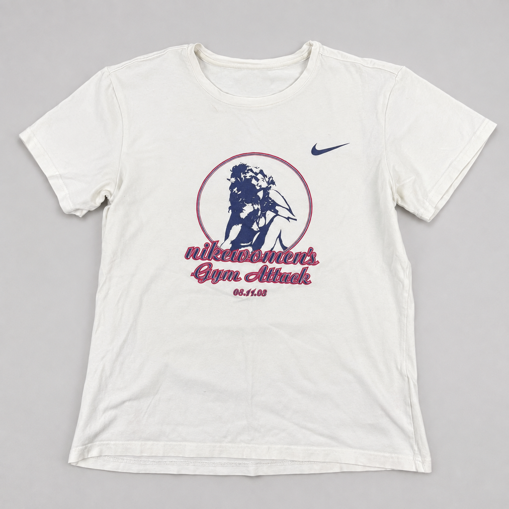 2000s Nike activewear t-shirt women's small white gym tee