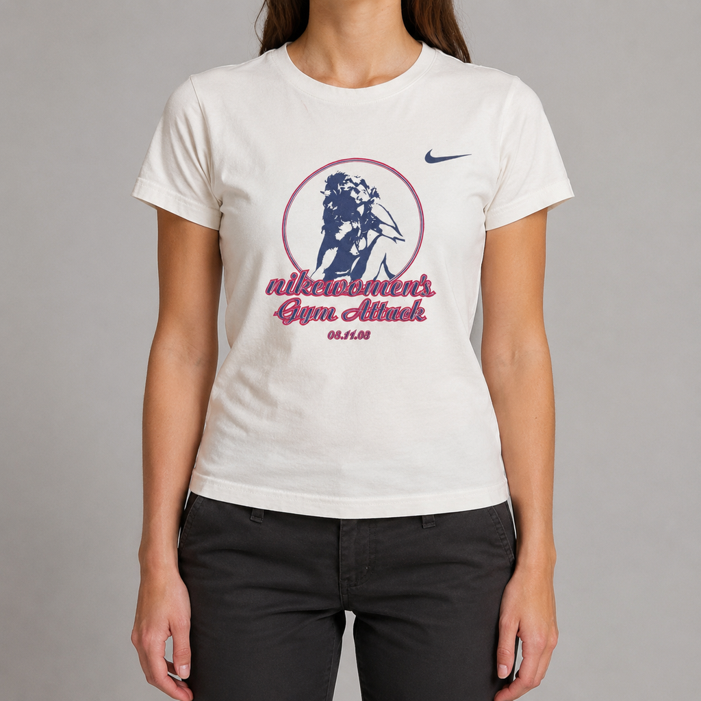 2000s Nike activewear t-shirt women's small white gym tee