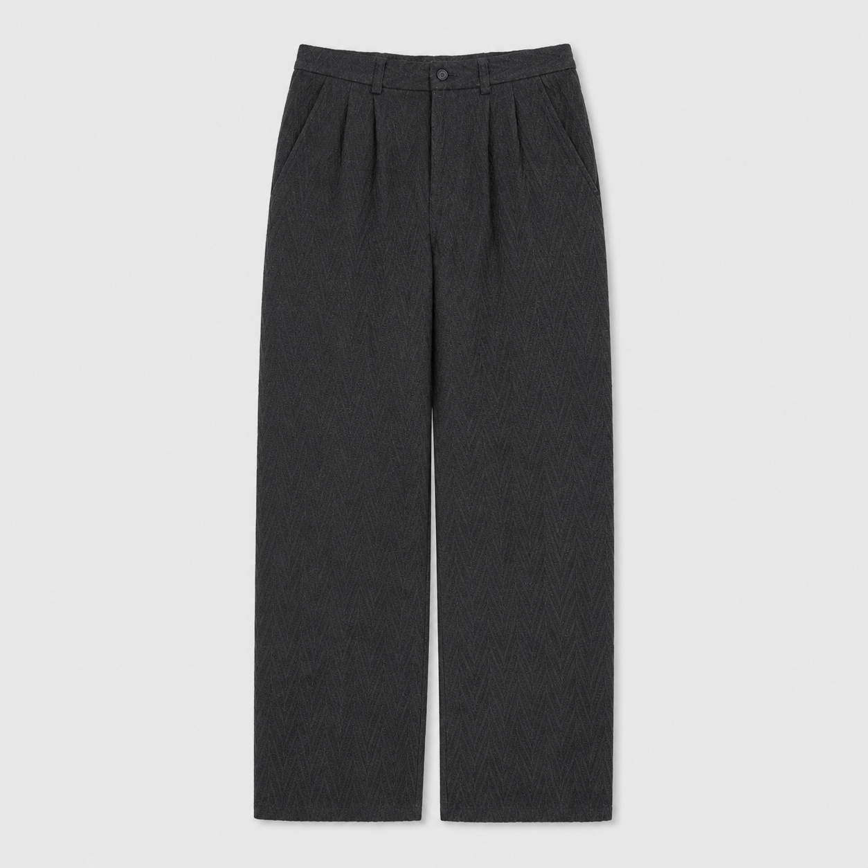 Vintage Japanese Tweed Trousers Men's Small Black Wool Pants Old Money Fashion
