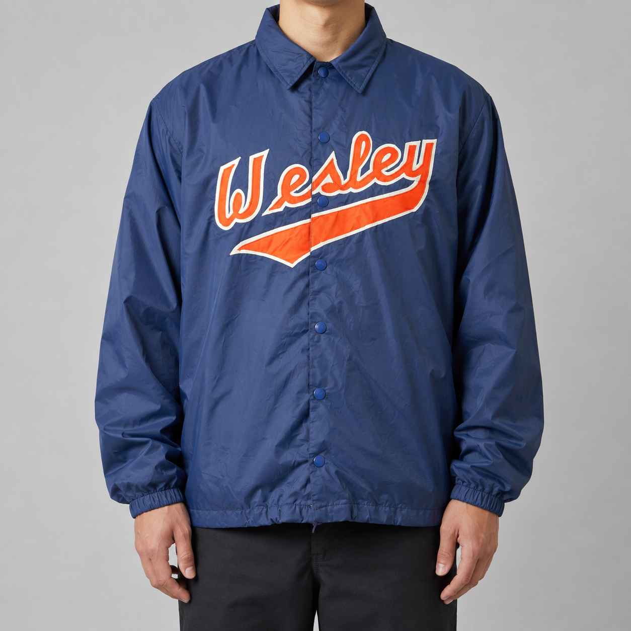 Vintage 60s Coaches Jacket Men's XL Navy Hand Sewn USA Baseball