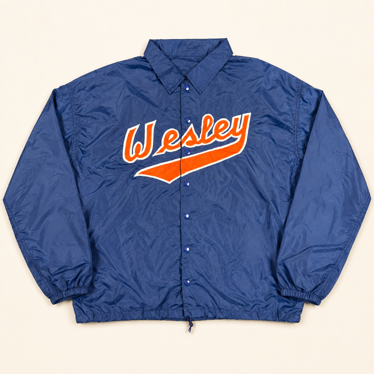 Vintage 60s Coaches Jacket Men's XL Navy Hand Sewn USA Baseball