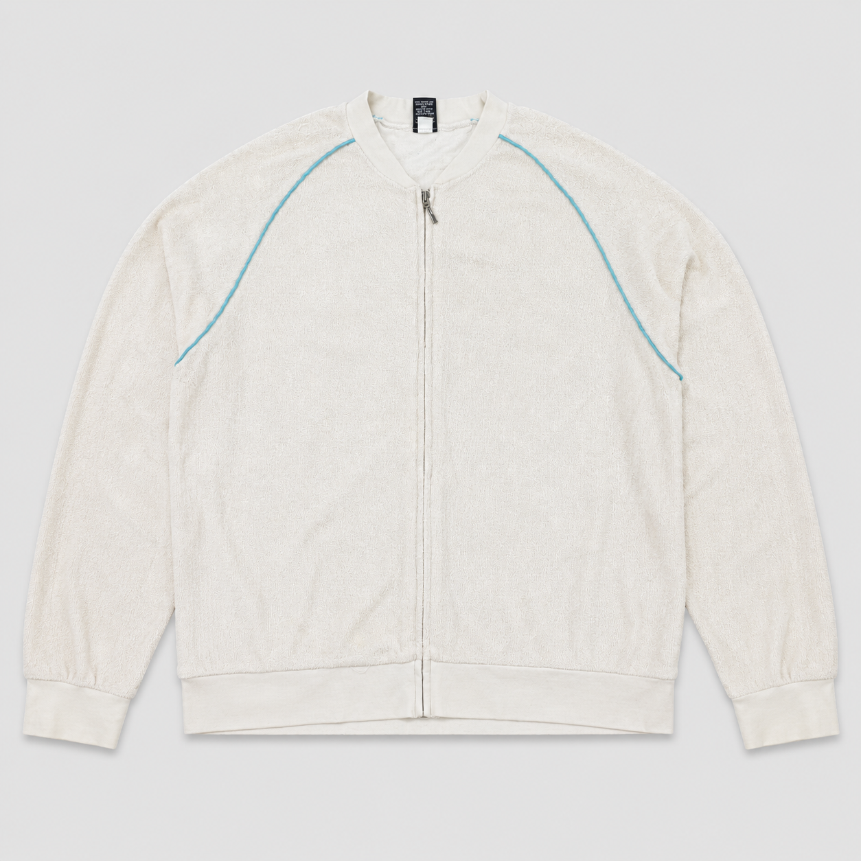 Vintage Y2K Gap Sweater Women's Small White Terrycloth Full Zip