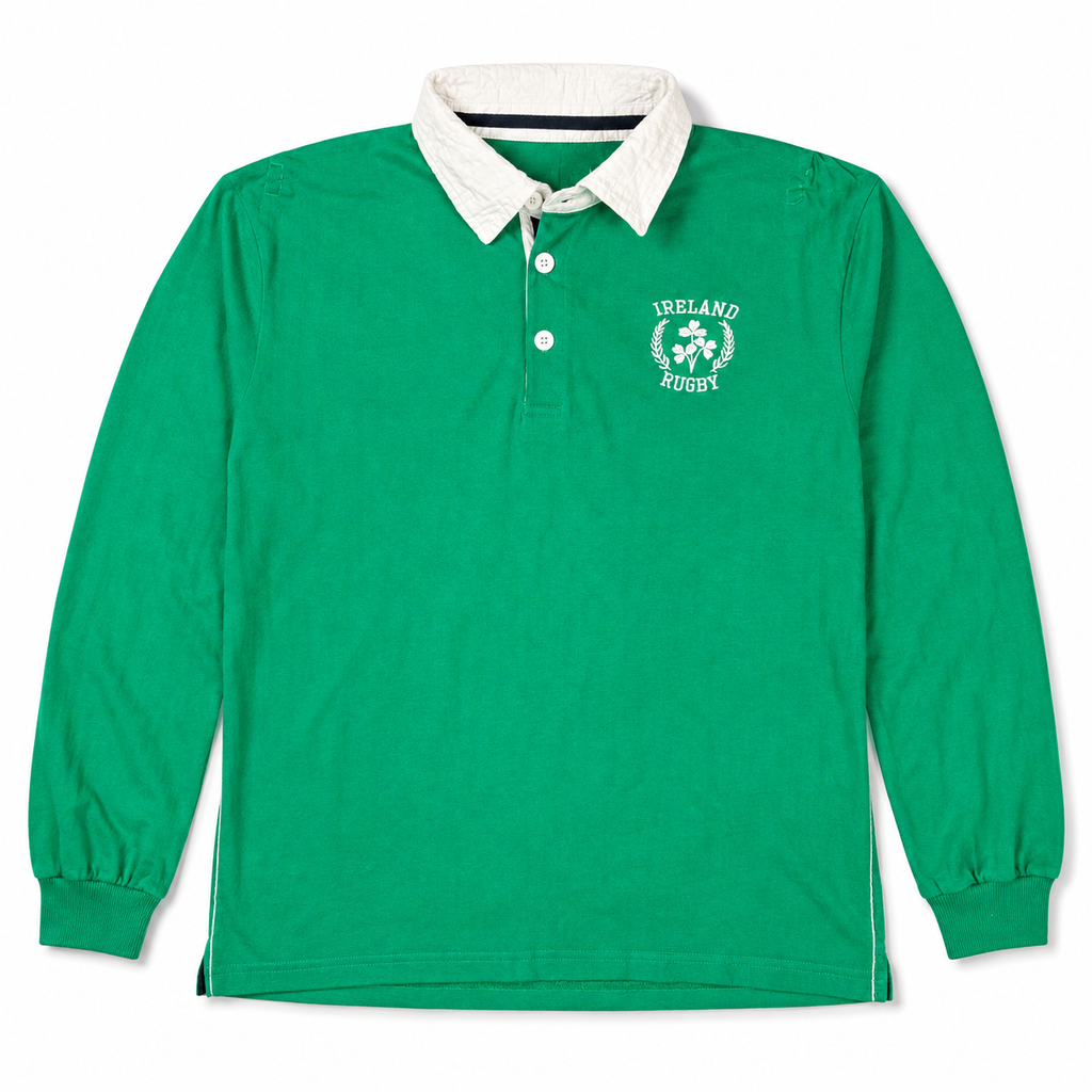 Ireland Rugby Shirt Men's Small Green White Long Sleeve