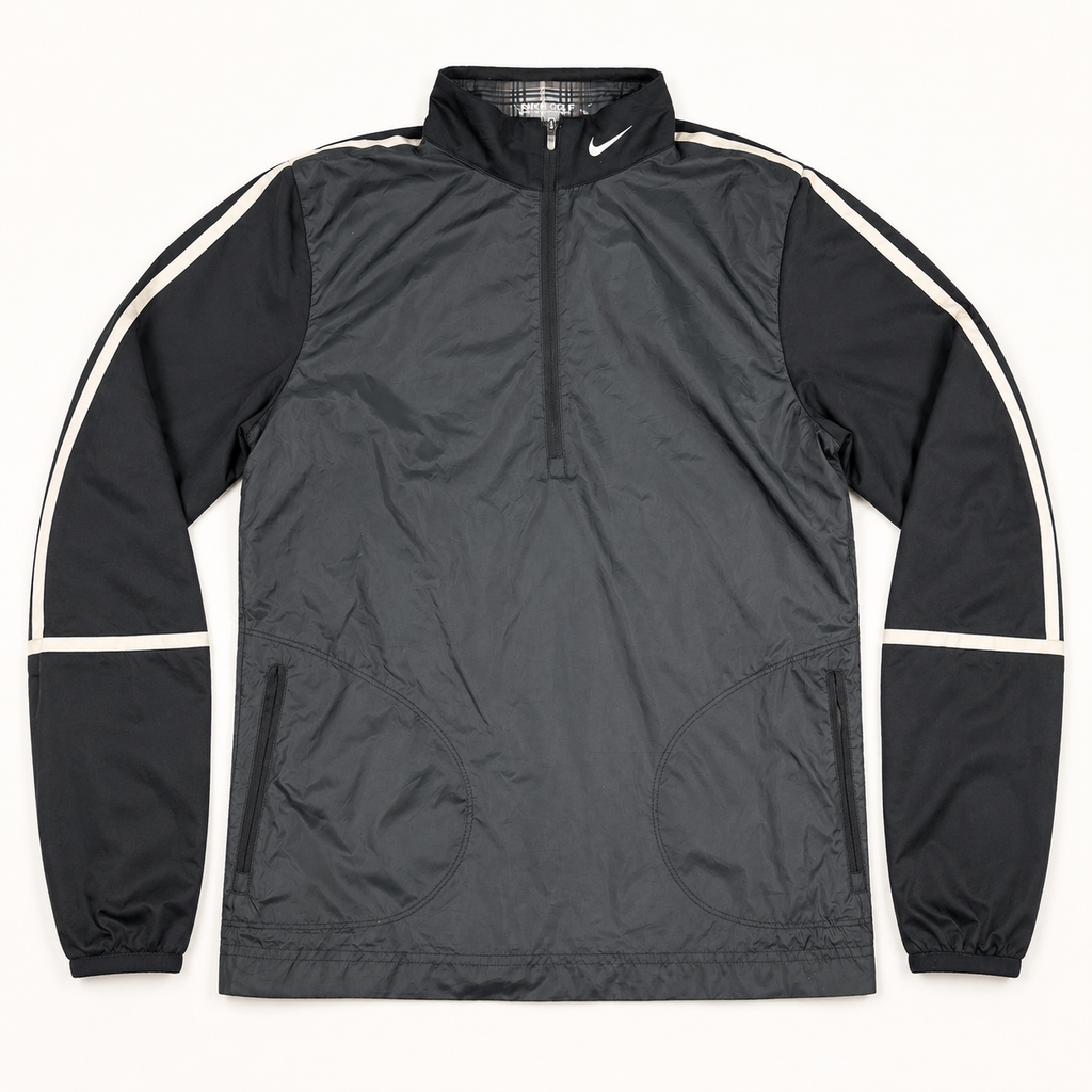 Nike Golf 1/4 Zip Windbreaker Jacket Men's Medium Black