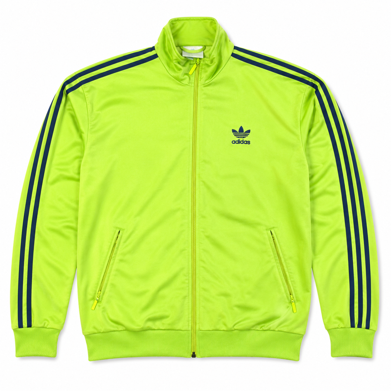 Vintage 90s Adidas Jacket Men's XL Green Blue 3 Stripe Old School Full Zip