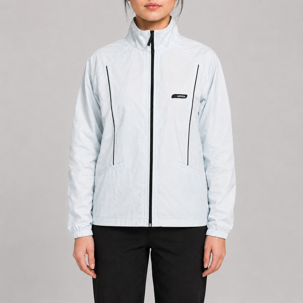 Vintage 00s Adidas Activewear Jacket Women's Medium Baby Blue