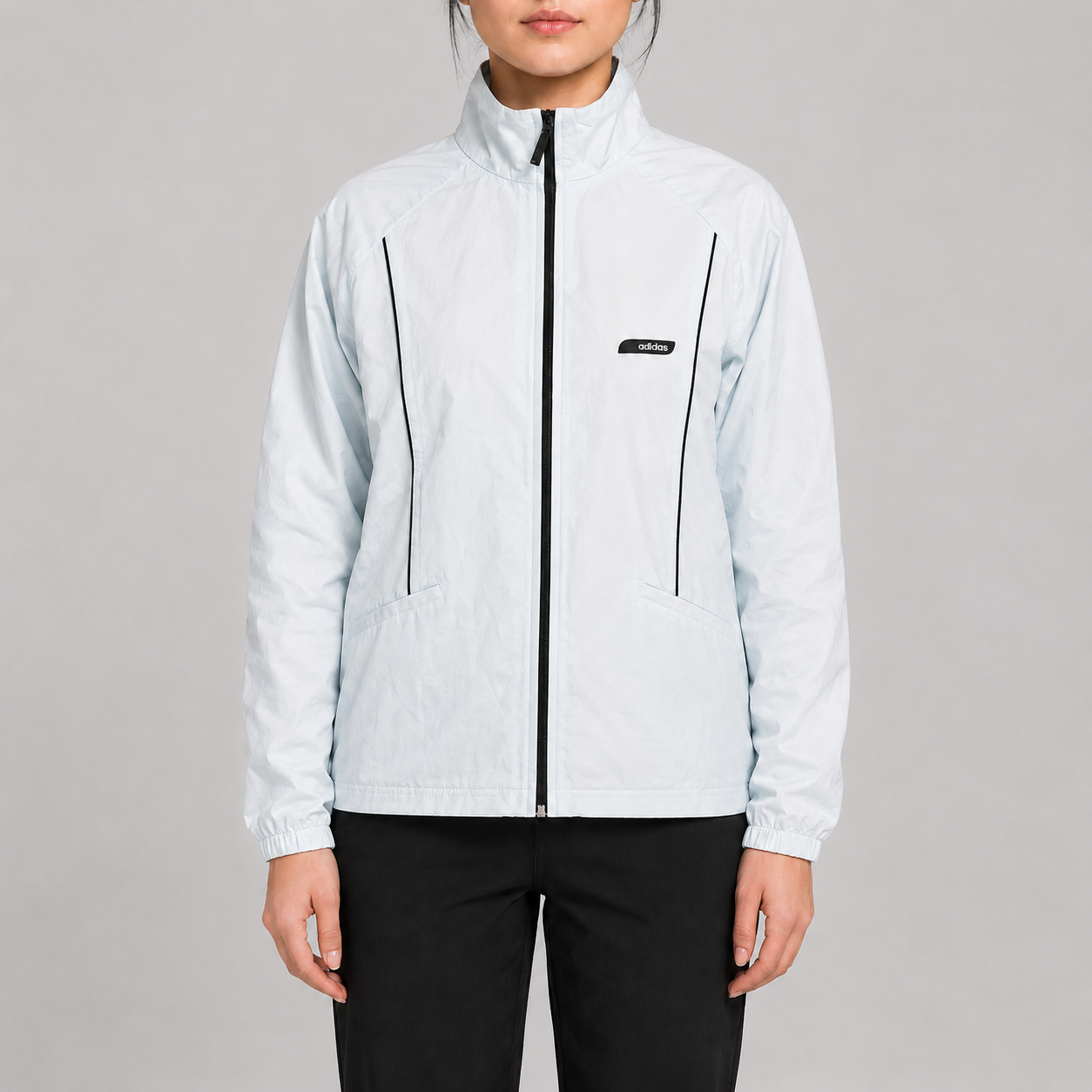 Vintage 00s Adidas Activewear Jacket Women's Medium Baby Blue