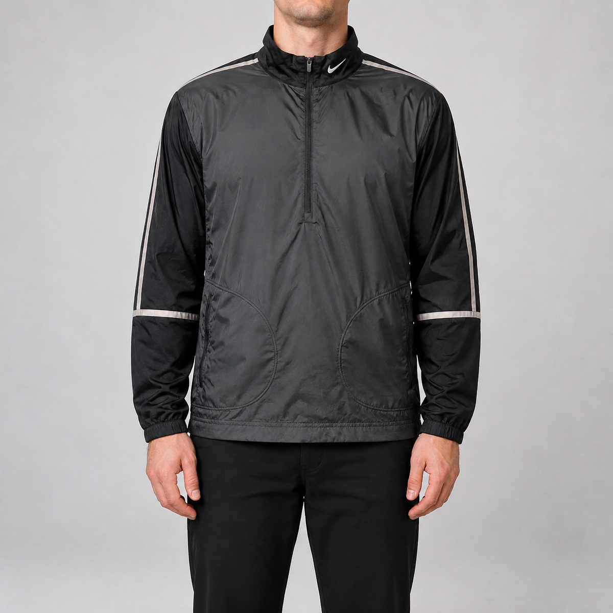 Nike Golf 1/4 Zip Windbreaker Jacket Men's Medium Black
