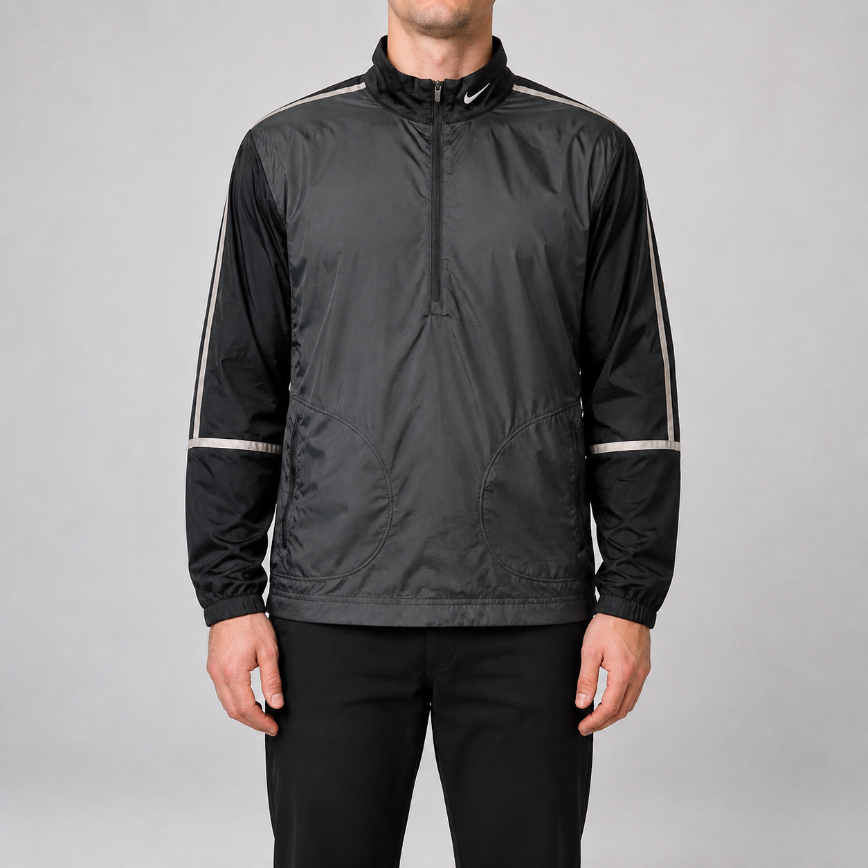 Nike Golf 1/4 Zip Windbreaker Jacket Men's Medium Black