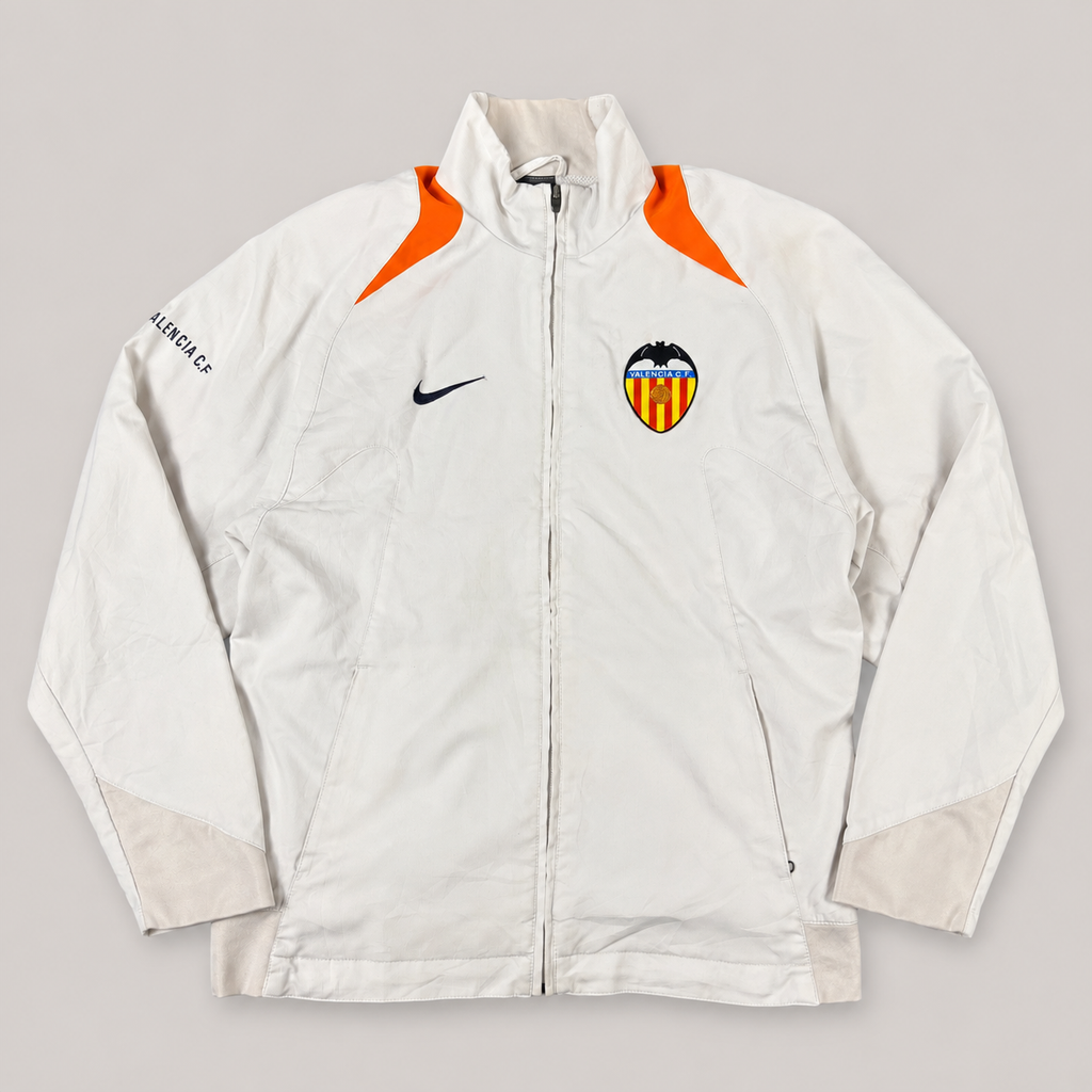 Vintage 00s Nike Football Valencia Jacket Men's Small White Windbreaker