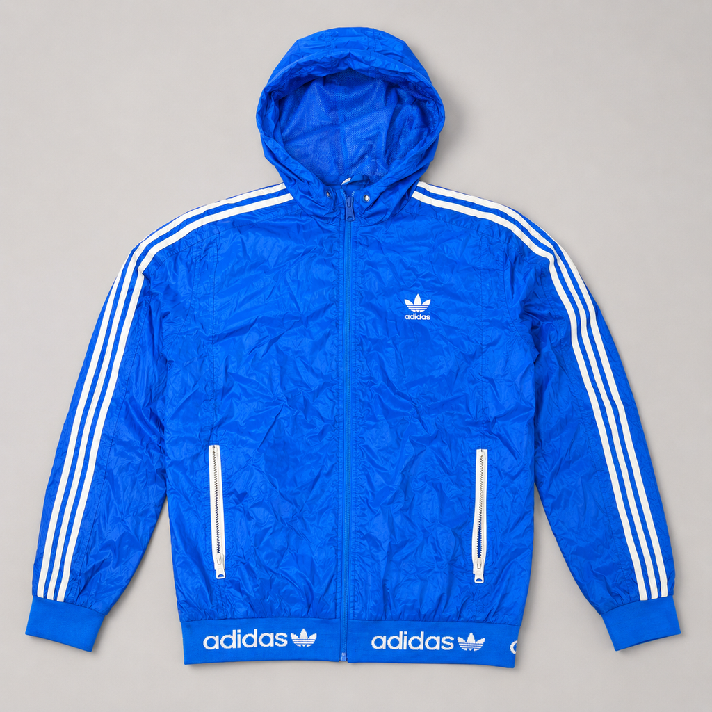Vintage 00s Adidas Activewear Jacket Women's Medium Blue White 3 Stripe