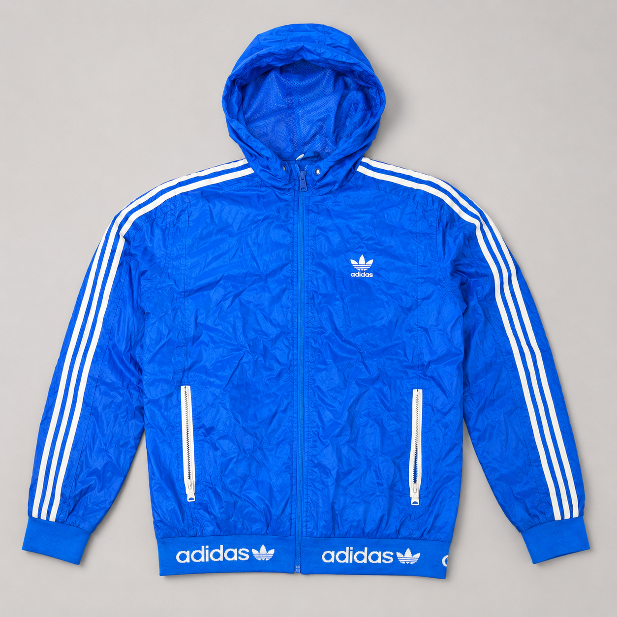 Vintage 00s Adidas Activewear Jacket Women's Medium Blue White 3 Stripe