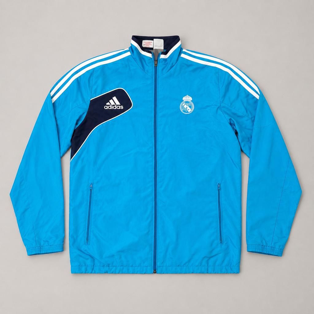 Adidas Real Madrid Football Jacket Men's Medium Blue White 2012-13 Season