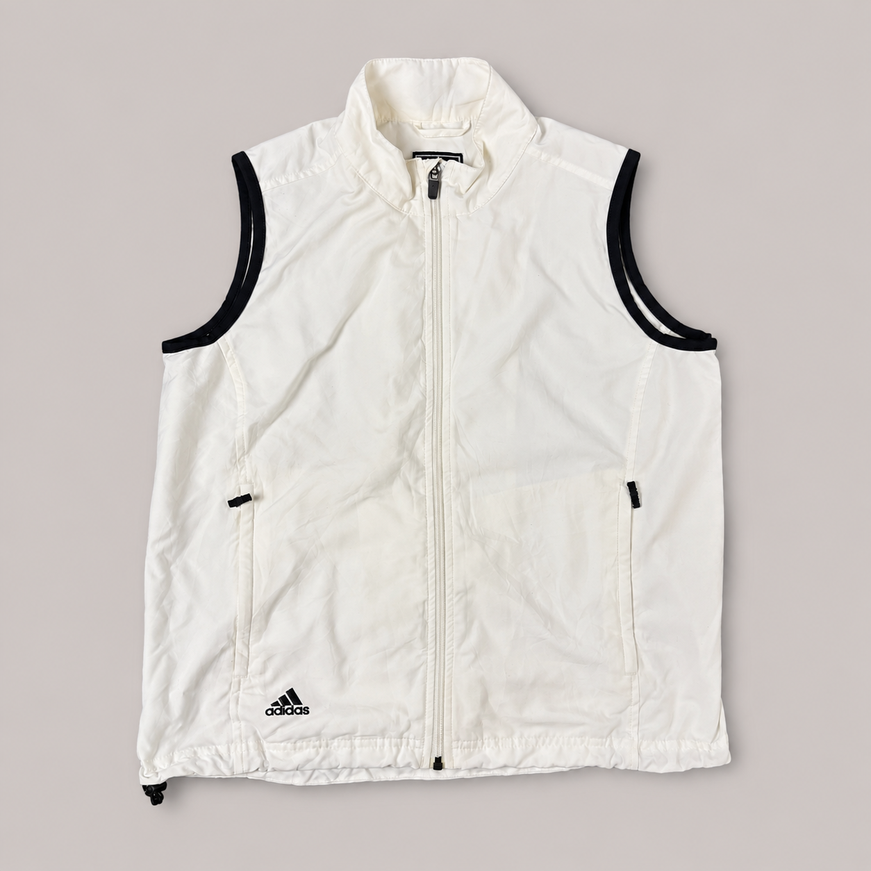 Vintage Y2K Adidas Activewear Vest Women's Small White Windbreaker