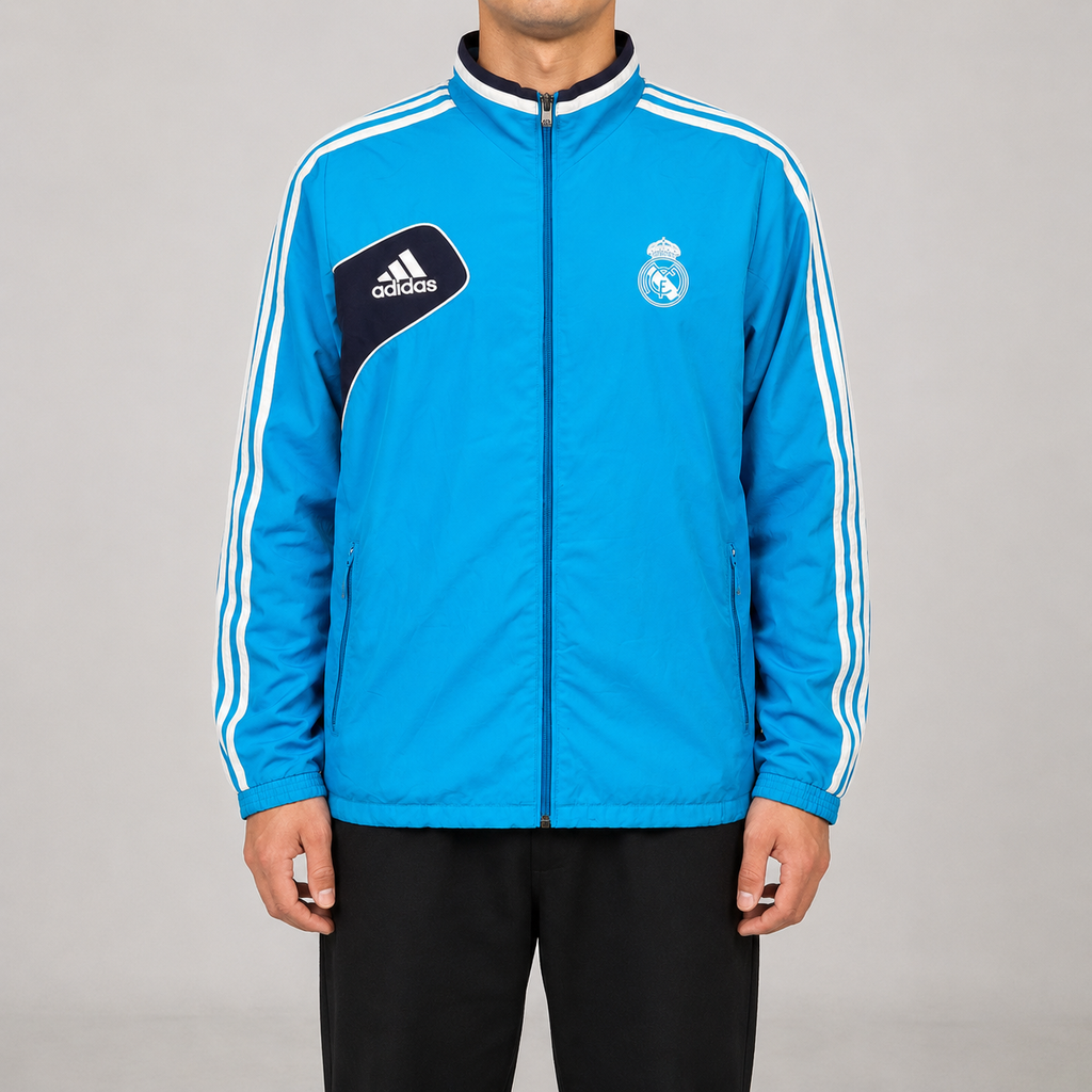 Adidas Real Madrid Football Jacket Men's Medium Blue White 2012-13 Season