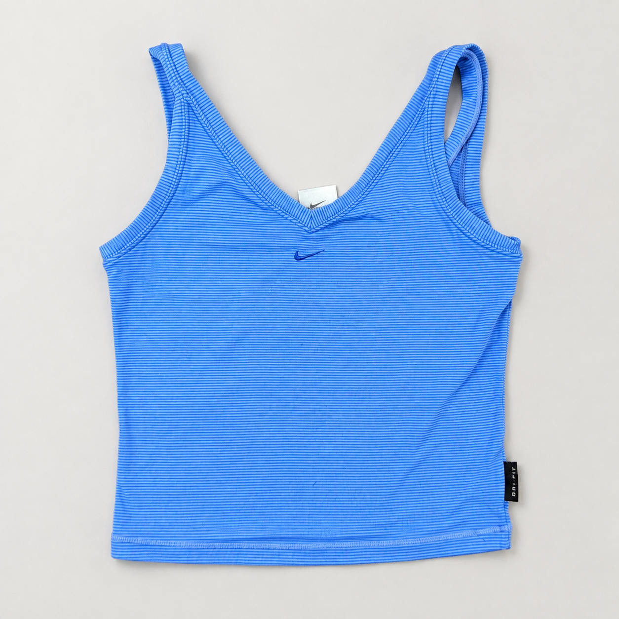Vintage Nike Dri-fit Crop Top Blue Women's Medium Blue 2000s Activewear