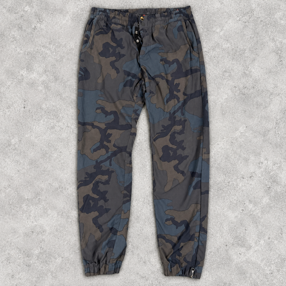 Nike Camo Pants Men's M Green Camo Button Zip Cuffed Joggers