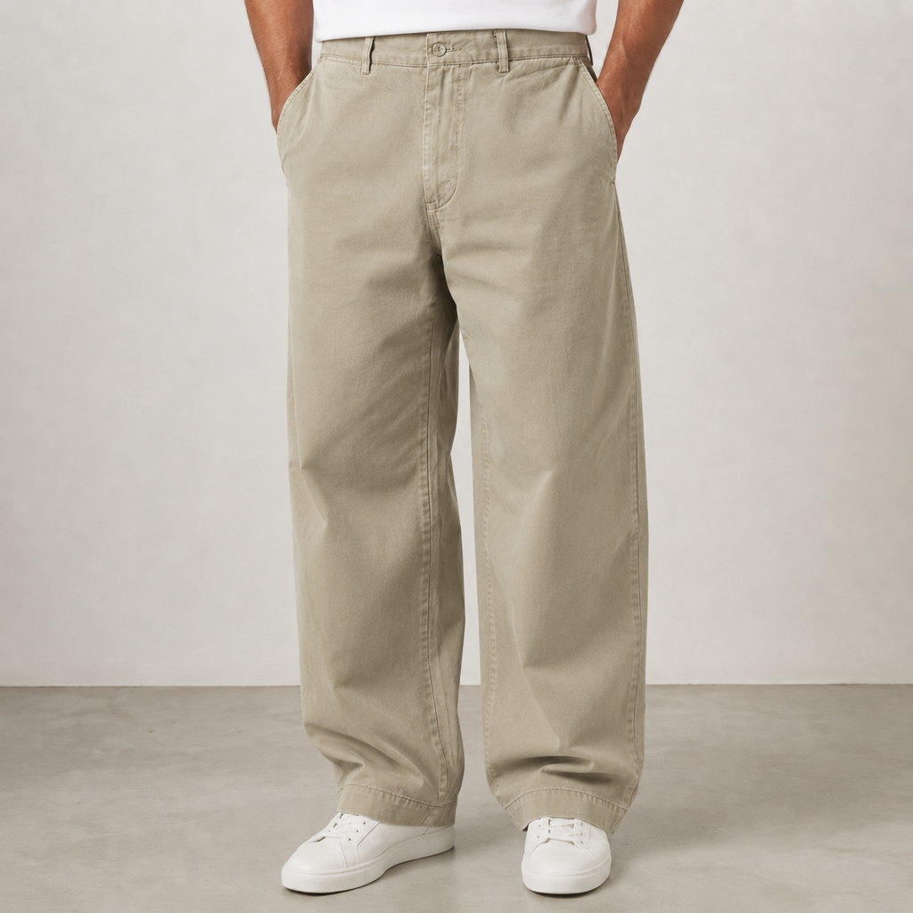 Vintage Polo Ralph Lauren Pants Men's 31 x 30 in Khaki Baggy Chino Trousers
