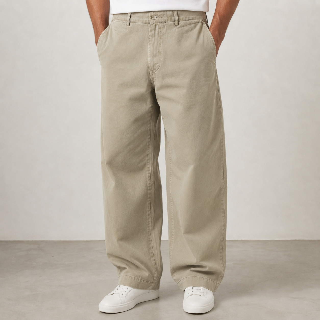 Vintage Polo Ralph Lauren Pants Men's 31 x 30 in Khaki Baggy Chino Trousers