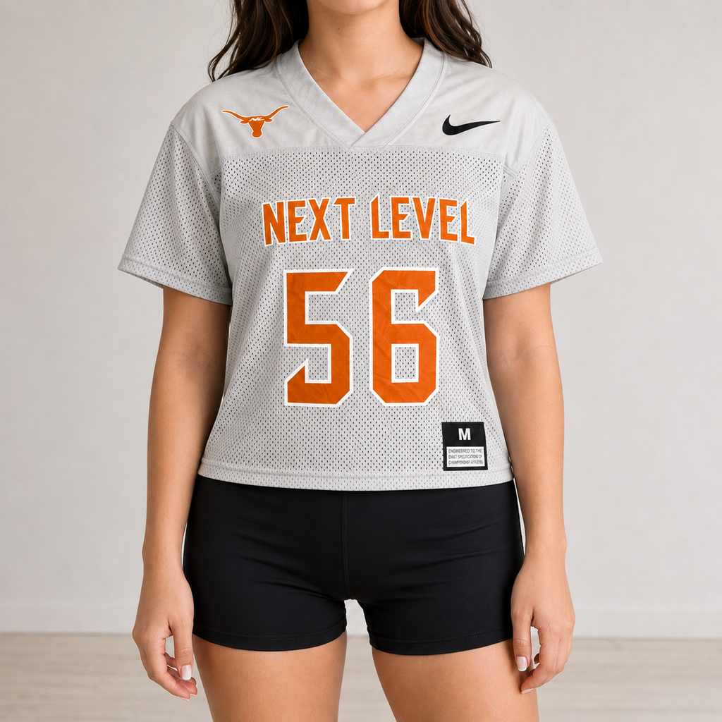 Nike Texas Longhorns Jersey Women's XS Grey Dri-Fit T-shirt V-Neck