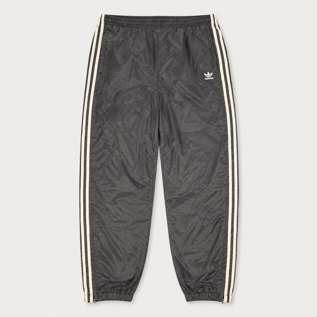 Vintage 90's Adidas Track Pants Men's L black white 3 stripe logo lightweight joggers