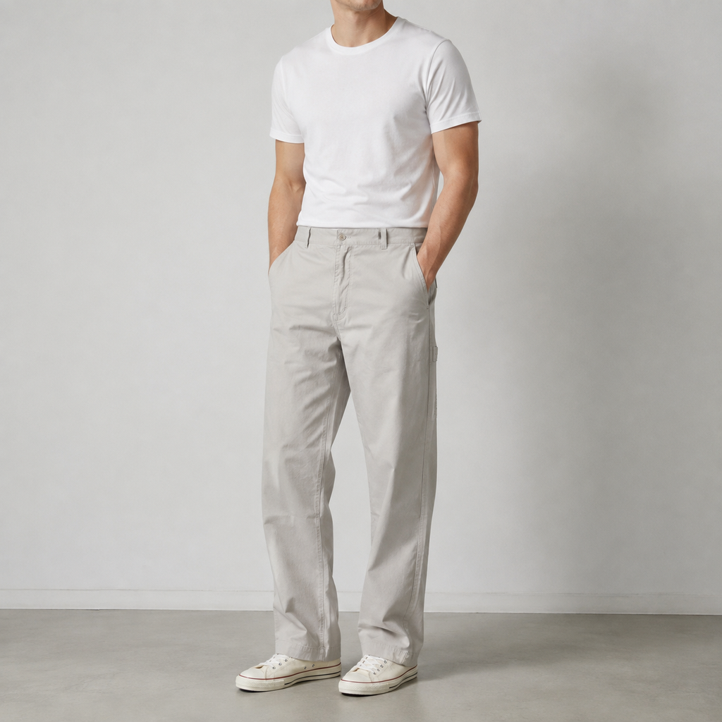 Vintage Y2K Nike Golf Pants Men's XXL Stone Beige Baggy Pleated Trousers