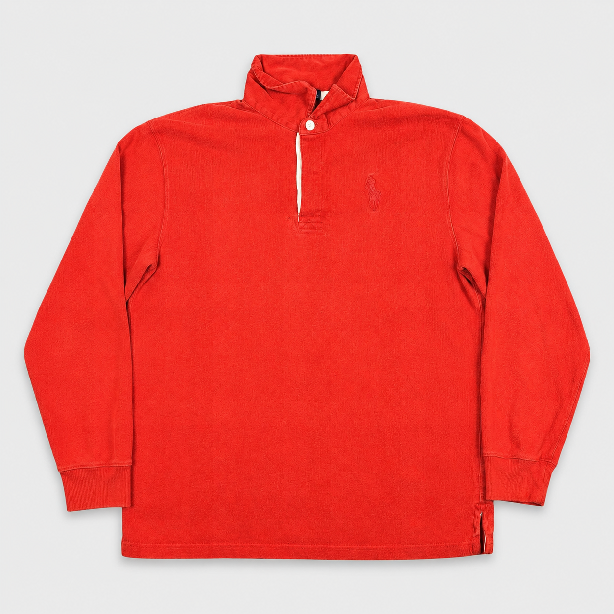 Vintage 90's Ralph Lauren Rugby Polo Men's S Double Red Big Pony Collared