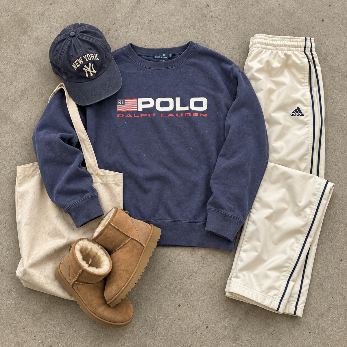 Polo Ralph Lauren Jumper Men's S Navy Blue Polo Spell Out Sweatshirt Crew Neck