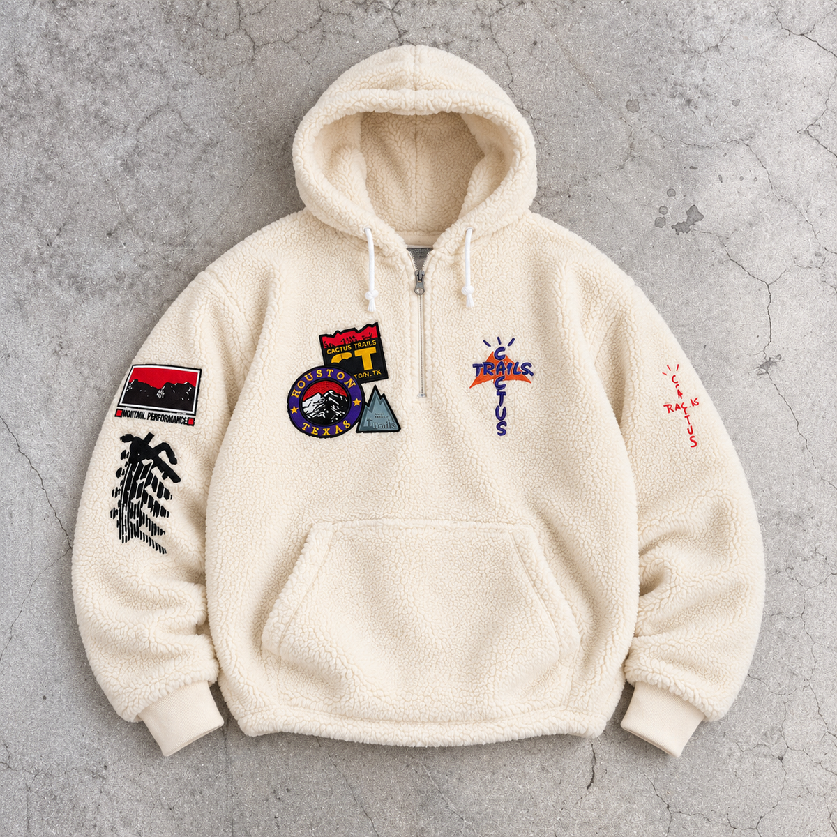 Travis Scott Cactus Jack Sherpa Hoodie 2020 Men's XL White