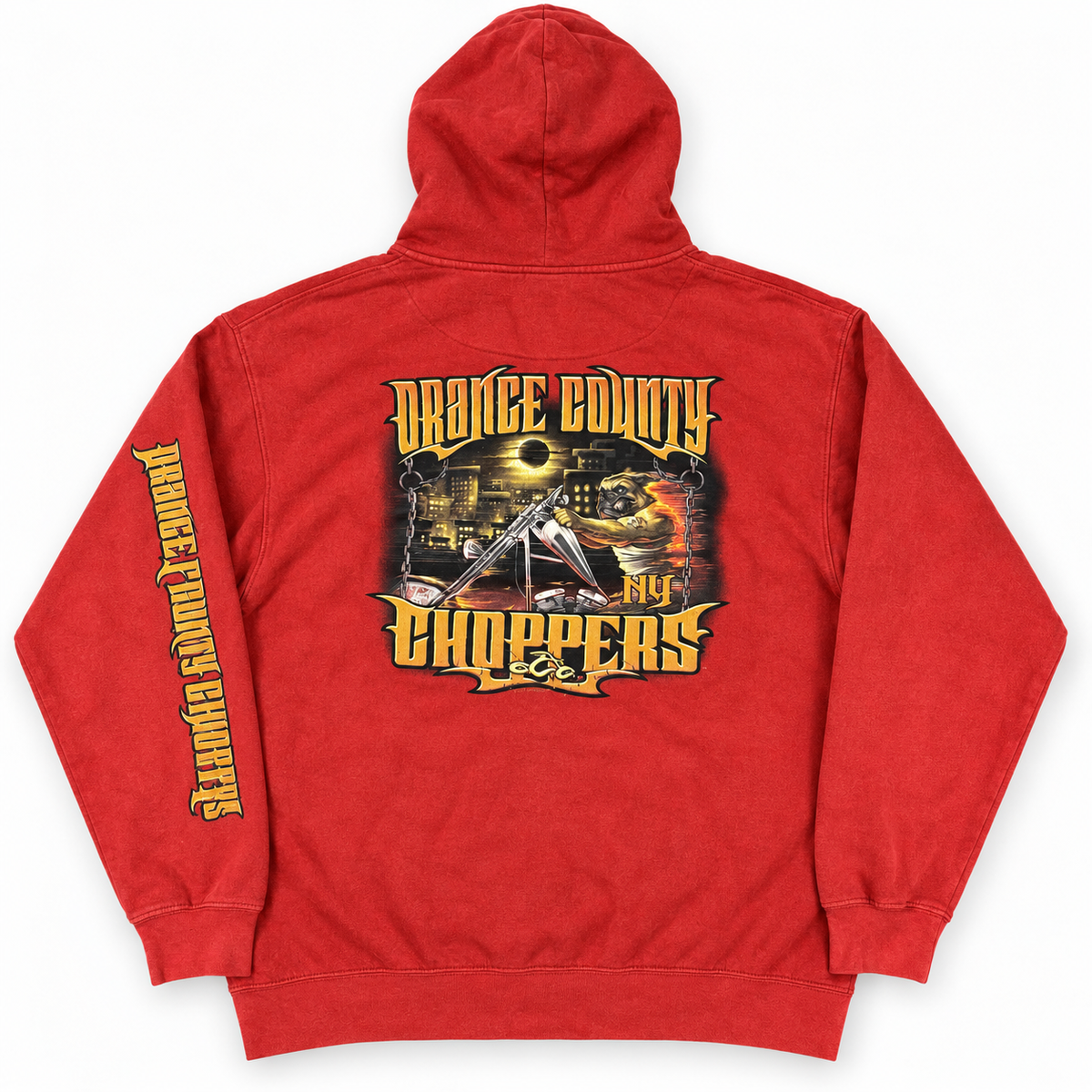 Vintage Orange County Choppers Hoodie Mens XL Red y2k era