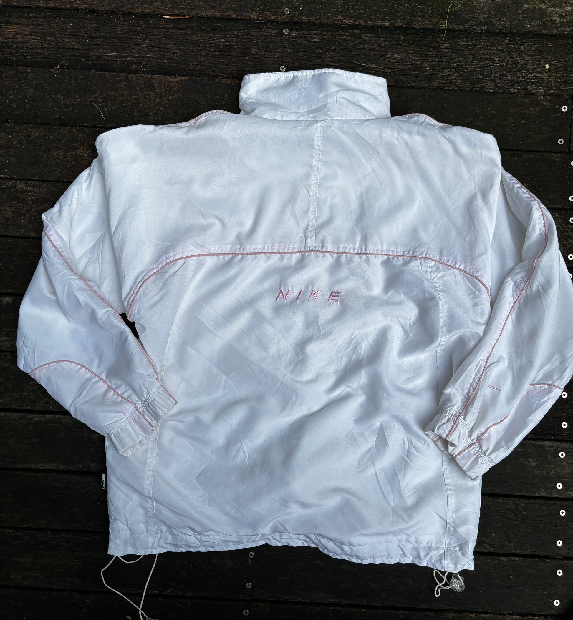 NIKE Vintage Y2K Windbreaker Jacket Sz M White