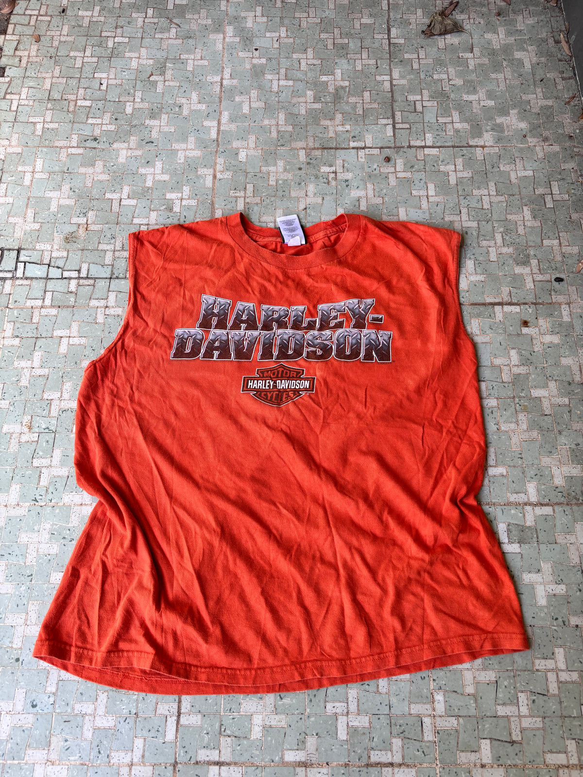 Vintage Harley Davidson T-shirt Size XL Orange Floria
