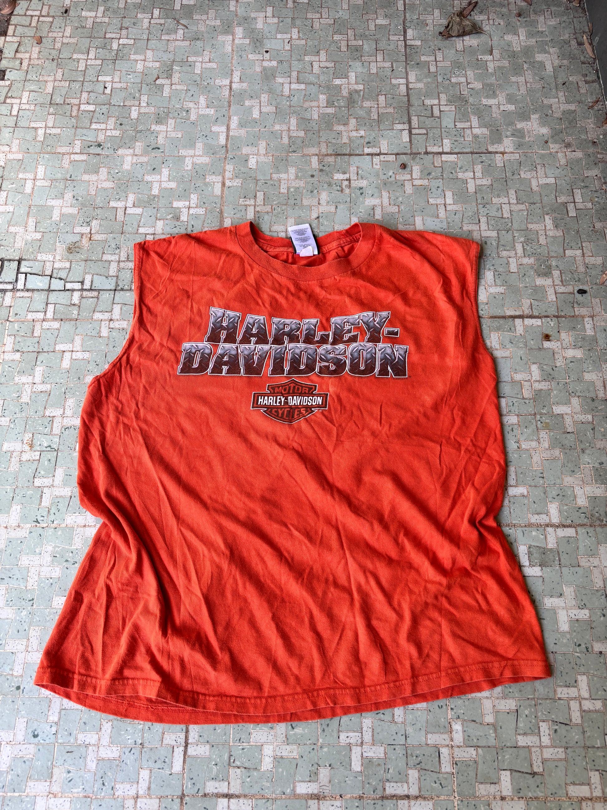 Vintage Harley Davidson T-shirt Size XL Orange Floria