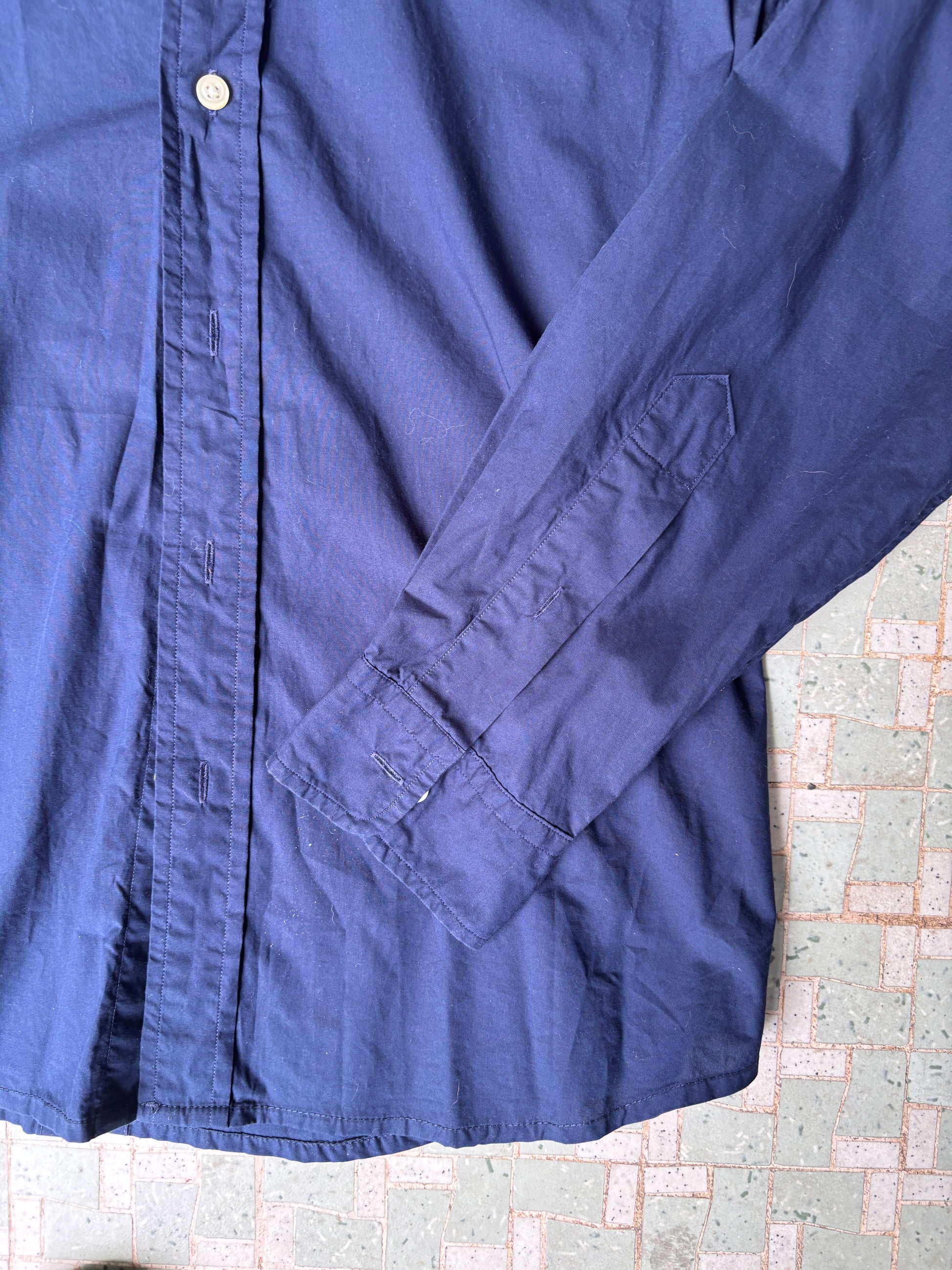 Vintage 90's Ralph Lauren Shirt Size S Navy Blue Pony Button Up