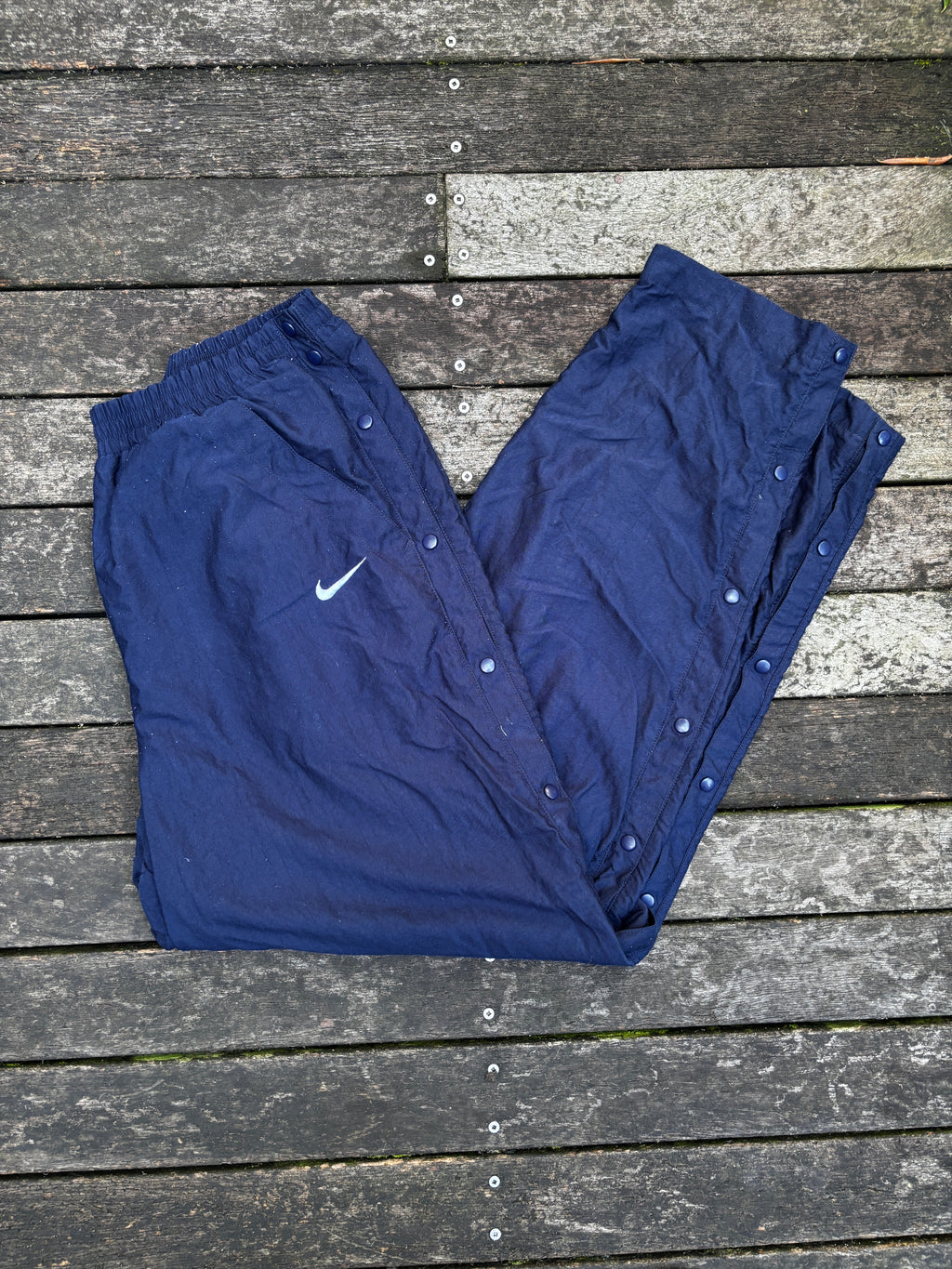 90's Nike Tearaway Track Pants Size L Navy