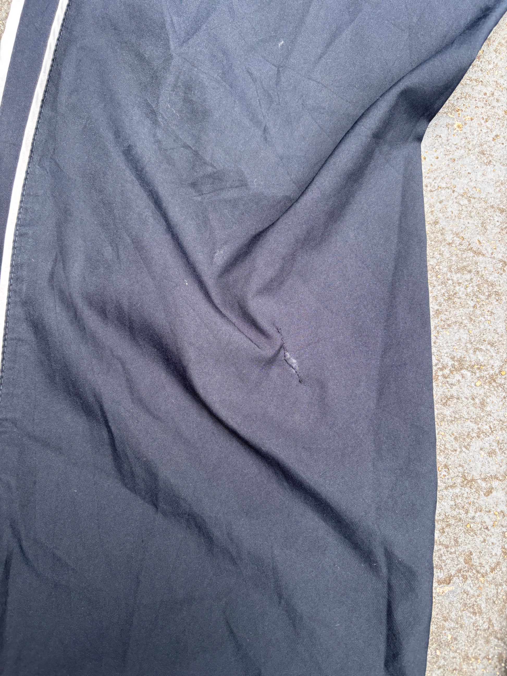 Vintage Y2K Nike Track Pants Size S Navy White Detail Straight Leg Classic Windbreakers