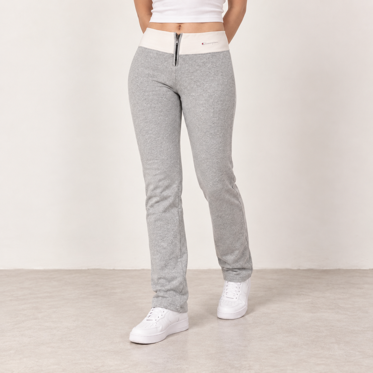 Vintage Y2K Champion activewear track pants women's small grey front zip