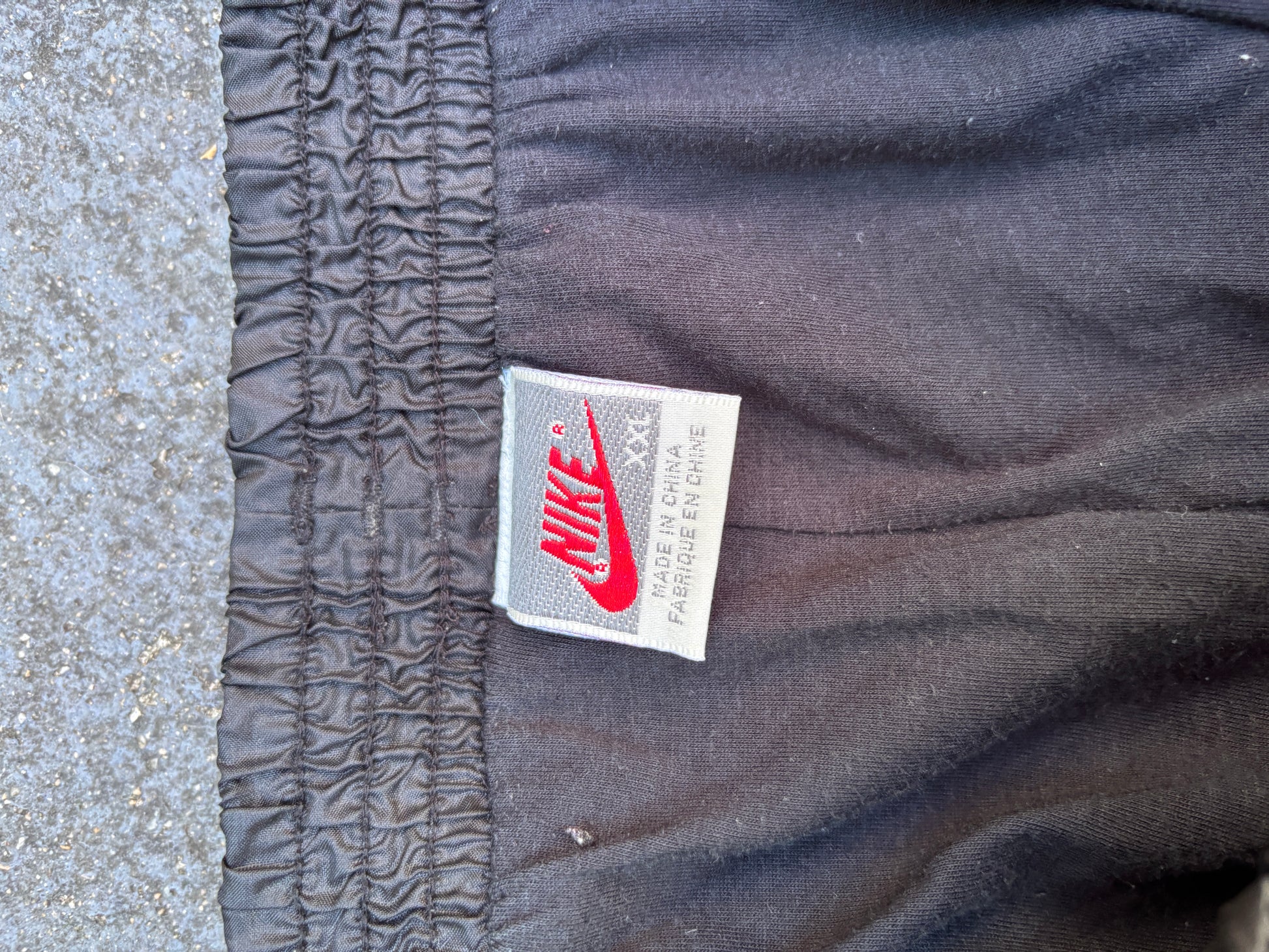Vintage 80s Nike Track Pants XXL Black Fluro Ski Style Retro Nylon Windbreakers