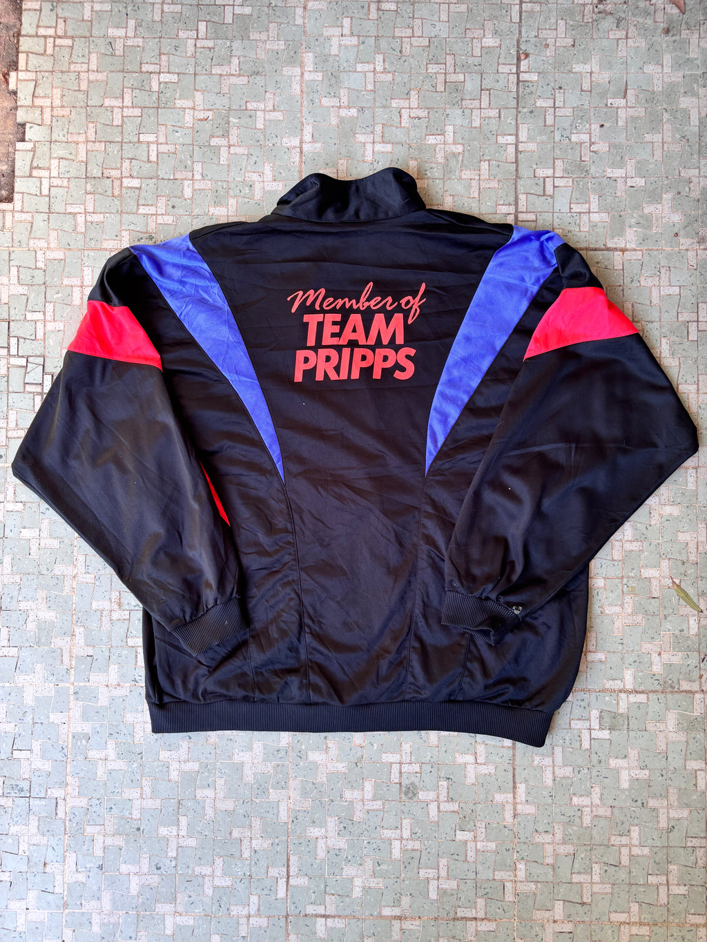 Retro 90's Nike Cuffed Jacket Size XL Vintage Black Pink Fluro Football Camps