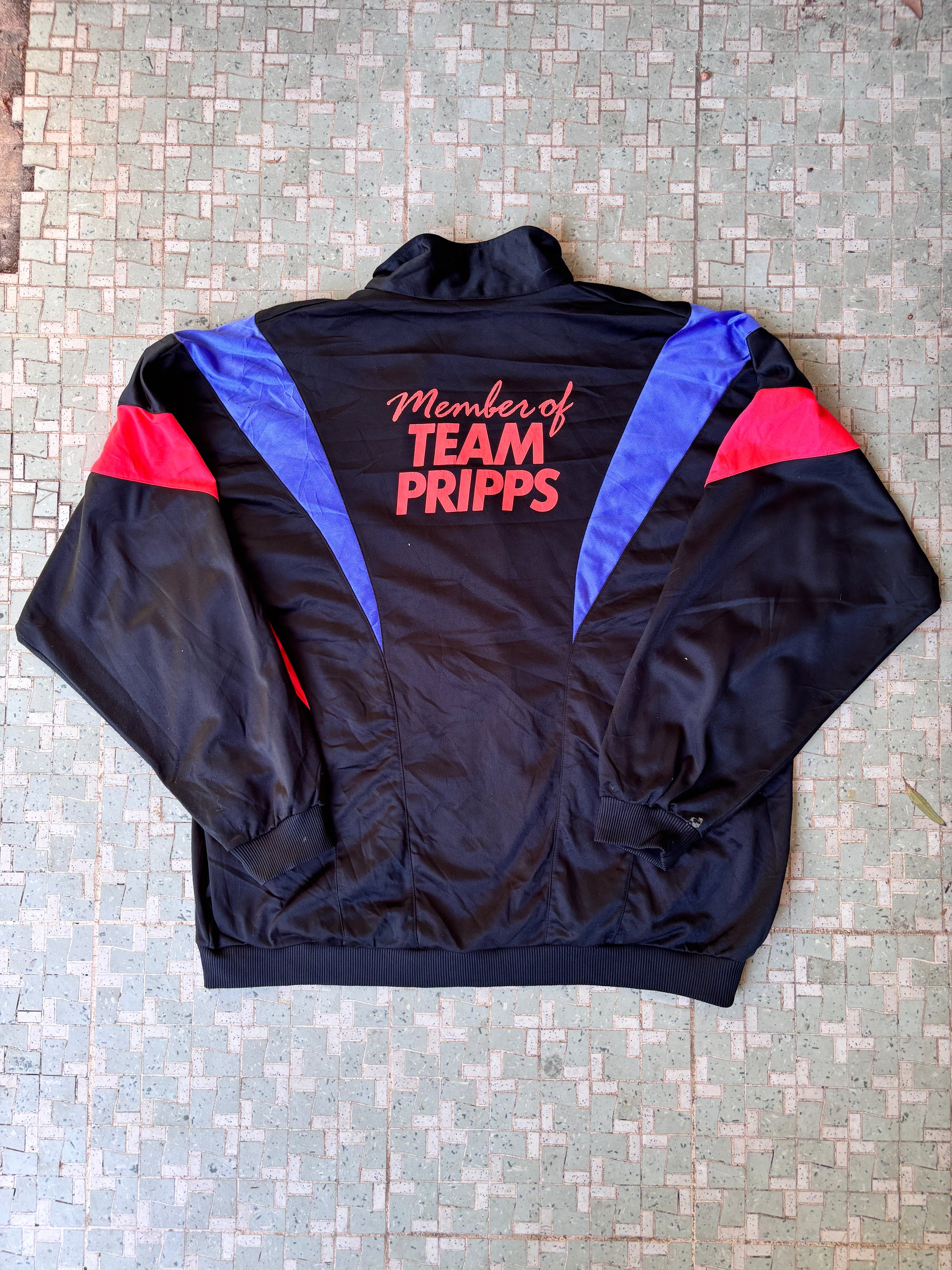 Retro 90's Nike Cuffed Jacket Size XL Vintage Black Pink Fluro Football Camps