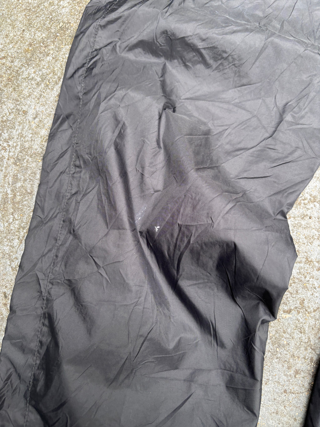 Vintage Y2K Nike Track Pants Size L Black White Ankle Swoosh Nylon Windbreakers