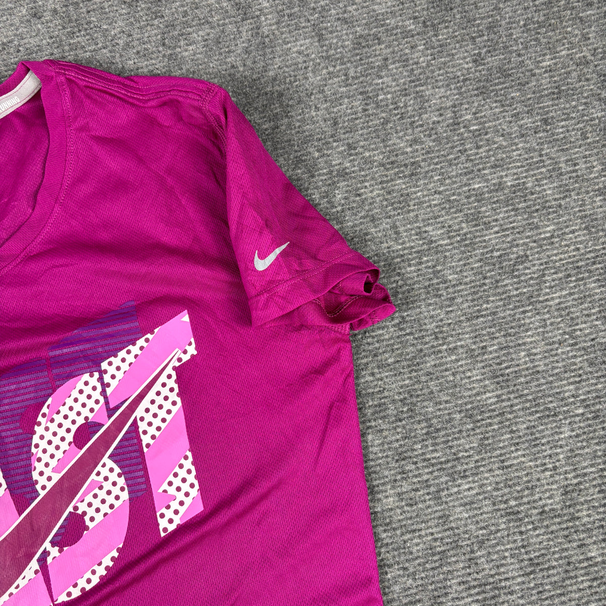 Nike Fast Dri-FIt Running T-shirt Women's XS Purple Petite Activewear Top