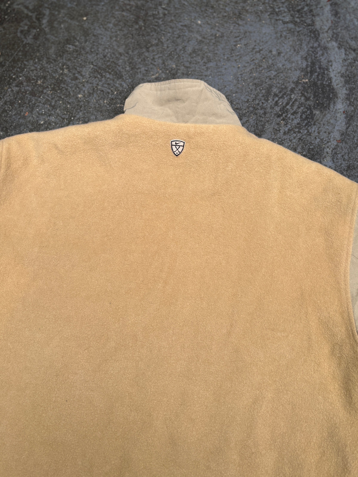 Vintage 90s Nike Golf Jacket Size XL Khaki Tan Textured Body 90s Logo Full Zip