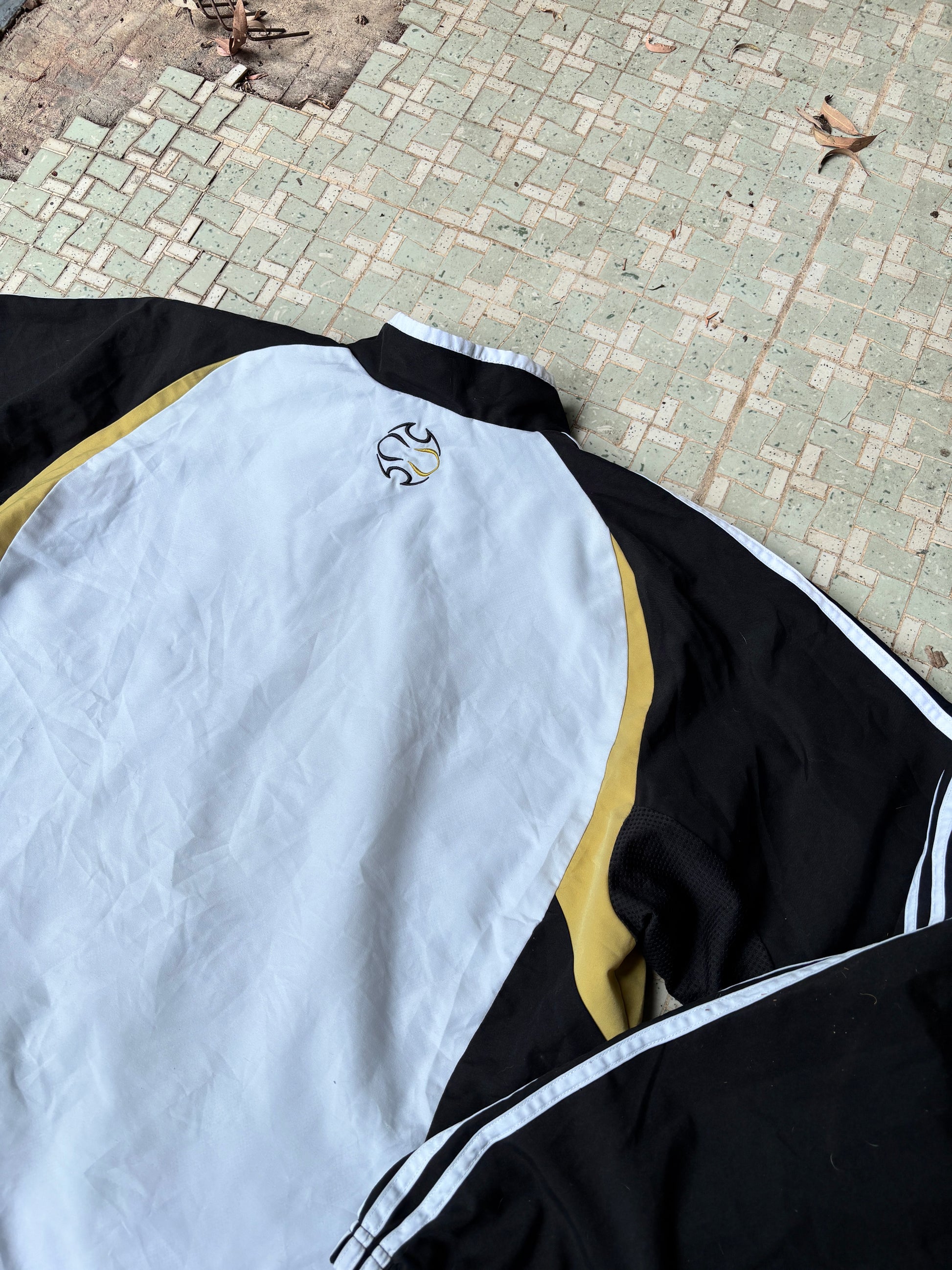 Vintage ADIDAS Jacket Size L Y2K FC Taxi Duisburg Football