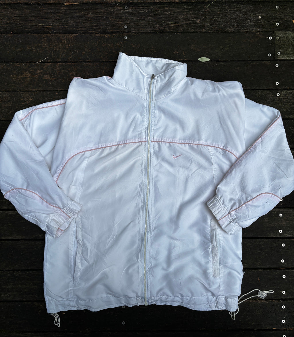 NIKE Vintage Y2K Windbreaker Jacket Sz M White